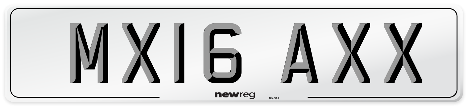 MX16 AXX Number Plate from New Reg